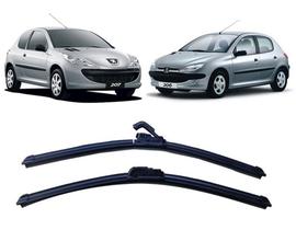 Par De Palhetas Limpador de Parabrisa Dianteiro Peugeot 206 e 207 Hatch