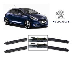 Par de Palhetas Limpador de Parabrisa Dianteiro Peugeot 208 ano 2012 Até 2020
