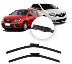 Par de Palhetas limpador específica e original do Renault Logan e Sandero de 2013 até 2022 Par de Palhetas limpador específica e original do Renault Logan e Sandero de 2013 até 2022