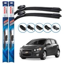Par de Palhetas Limpador Parabrisa Multiclip Original Bosch Chevrolet Sonic 2012 a 2014