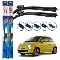 Par de Palhetas Limpador Parabrisa Multiclip Original Bosch Fiat 500 2008 a 2011