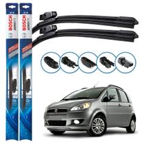Par de Palhetas Limpador Parabrisa Multiclip Original Bosch Fiat Idea 2011 a 2013