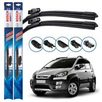 Par de Palhetas Limpador Parabrisa Multiclip Original Bosch Fiat Idea Adventure 2011 a 2013
