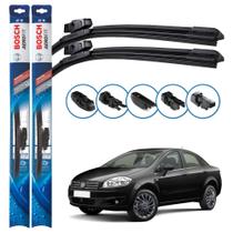 Par de Palhetas Limpador Parabrisa Multiclip Original Bosch Fiat Linea 2008 a 2016 Par de Palhetas Limpador Parabrisa Multiclip Original Bosch Fiat Linea 2008 a 2016