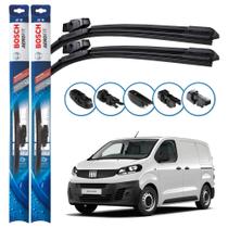 Par de Palhetas Limpador Parabrisa Multiclip Original Bosch Fiat Scudo 2022 a 2024 Par de Palhetas Limpador Parabrisa Multiclip Original Bosch Fiat Scudo 2022 a 2024