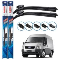 Par de Palhetas Limpador Parabrisa Multiclip Original Bosch Ford Transit 2008 a 2011 Par de Palhetas Limpador Parabrisa Multiclip Original Bosch Ford Transit 2008 a 2011