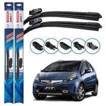 Par de Palhetas Limpador Parabrisa Multiclip Original Bosch Honda Fit 2009 a 2014 Par de Palhetas Limpador Parabrisa Multiclip Original Bosch Honda Fit 2009 a 2014