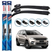 Par de Palhetas Limpador Parabrisa Multiclip Original Bosch Jeep Commander 2021 a 2024