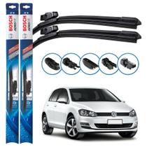 Par de Palhetas Limpador Parabrisa Multiclip Original Bosch Volkswagen Golf 2013 a 2018