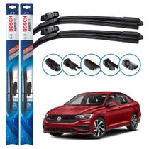 Par de Palhetas Limpador Parabrisa Multiclip Original Bosch Volkswagen Jetta 2019 a 2024 Par de Palhetas Limpador Parabrisa Multiclip Original Bosch Volkswagen Jetta 2019 a 2024