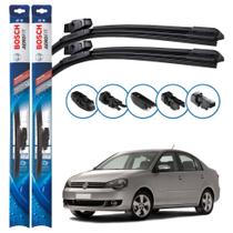Par de Palhetas Limpador Parabrisa Multiclip Original Bosch Volkswagen Polo 2010 a 2014 Par de Palhetas Limpador Parabrisa Multiclip Original Bosch Volkswagen Polo 2010 a 2014