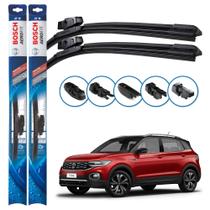 Par de Palhetas Limpador Parabrisa Multiclip Original Bosch Volkswagen T-Cross 2019 a 2024