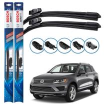 Par de Palhetas Limpador Parabrisa Multiclip Original Bosch Volkswagen Touareg 2004 a 2019 Par de Palhetas Limpador Parabrisa Multiclip Original Bosch Volkswagen Touareg 2004 a 2019