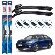 Par de Palhetas Limpador Parabrisa Multiclip Original Bosch Volkswagen Virtus 2017 a 2024 Par de Palhetas Limpador Parabrisa Multiclip Original Bosch Volkswagen Virtus 2017 a 2024