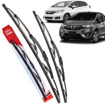 Par de Palhetas Limpadores de Para-brisa de Ferro do Honda Fit 2014 Original Overvision