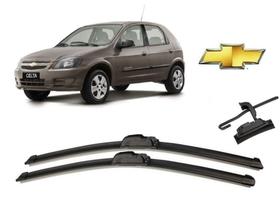 Par de Palhetas para Limpador de Parabrisa Dianteiro Chevrolet Celta Todos