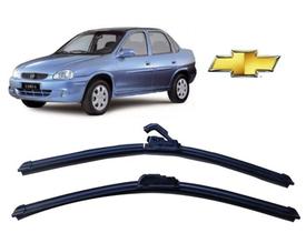 Par de Palhetas para Limpador de Parabrisa Dianteiro Corsa Sedan ano 2001 em Diante