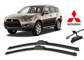 Par De Palhetas para Limpador de Parabrisa Dianteiro Mitsubishi Outlander 2007 ate 2013