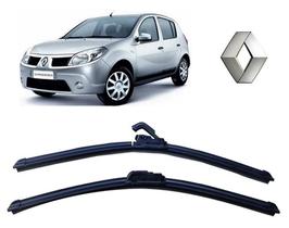 Par de Palhetas para Limpador de Parabrisa Dianteiro Renault Sandero 2007 ate 2014