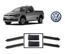 Par de Palhetas para Limpador de Parabrisa Dianteiro Volkswagen Saveiro G6 ano 2013 em Diante Par de Palhetas para Limpador de Parabrisa Dianteiro Volkswagen Saveiro G6 ano 2013 em Diante