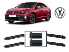 Par de Palhetas Para Limpador De Parabrisa Dianteiro Volkswagen Virtus 2018 2019 2020 2021 2022 2023 Par de Palhetas Para Limpador De Parabrisa Dianteiro Volkswagen Virtus 2018 2019 2020 2021 2022 2023
