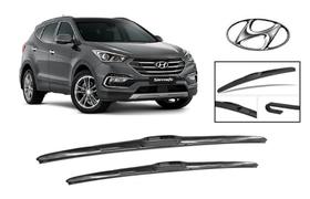 Par De Palhetas Parabrisa Dianteiro Modelo Original para Hyundai Santa Fe ano 2013 em Diante Par De Palhetas Parabrisa Dianteiro Modelo Original para Hyundai Santa Fe ano 2013 em Diante