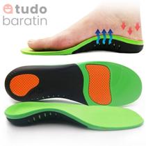 Par de Palmilha Para Fascite Plantar Pé Chato Pisada Pronada Esporão Pés Cansados