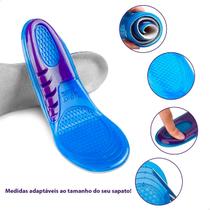 Par de Palmilhas Gel Anti Impacto Tamanho Ajustável
