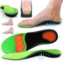 Par de Palmilhas Ortopédicas Para Pé Plano Chato Arqueado