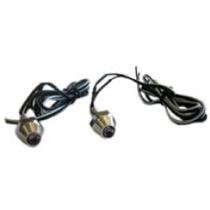 Par de parafuso de placa com led branco 12v cromado Par de parafuso de placa com led branco 12v cromado