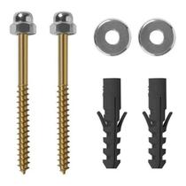 Par de Parafusos Para Fixar Vaso C/ Bucha 10mm - Dalcon