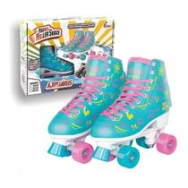 Par de Patins Radkal 4 Rodas Ajustáveis Tamanho 35 a 38 Azul Fenix Brinquedos Suporta até 70Kg - RL-07A