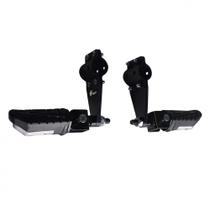 Par de pedaleira descanso apoio p/ pé pedal p/ protetor motor ferro dianteiro - Par de pedaleira descanso apoio p/ pé pedal p/ protetor motor ferro dianteiro -