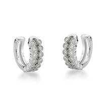 Par de Piercing Fake dois fios cravejados Prata 925