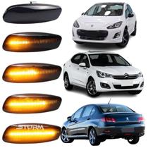 Par de Pisca Sequencial Peugeot 308 408 RCZ DS3 DS4 Citroen C4 Lounge THP Griffe Alure Active Sinal Repetidor Retrovisor