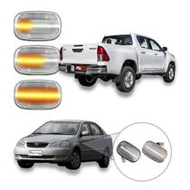 Par de Pisca Seta Dinâmica Toyota Corolla Hillux Fielder Sw4 lanterna Kit luz led Sequencial paralama dianteiro Sr Srv Sinal Repetidor