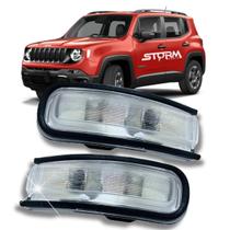 Par de Pisca Seta Jeep Renegade 2015 a 2025 Sinal Retrovisor Longitude Sport S Limited 4x4 Trailhawk Moab Night Eagle 1.8 1.3 2.0 Custom Willys