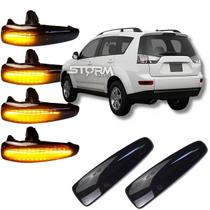 Par de Pisca Seta Sequencial Led Paralama Mitsubishi Outlander ano até 2013 SUV luz Dinamica sinal lâmpada repetidor 2012 2011 2010