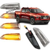 Par de Pisca Seta Sequencial Transparente nova Montana Sinal chevrolet GM cristal lente translucida Picape LT LTZ 2024 2023 2022 Premier lâmpada led