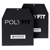 Par de Placas de Peso Polyfit 9 lb em Aço Preto Par de Placas de Peso Polyfit 9 lb em Aço Preto
