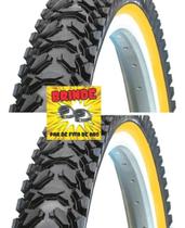 Par De Pneu 26x2.10 Kenda K848 Faixa Bege Bicicleta Balão Par De Pneu 26x2.10 Kenda K848 Faixa Bege Bicicleta Balão