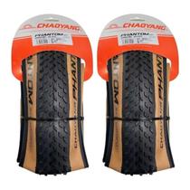 Par De Pneu Mtb Chaoyang Phantom Wet Aro 29x2.20 Fx Creme Cor Preto Com marrom