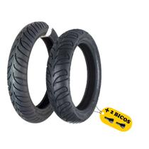 Par de Pneu Para Moto Sportíssimo II 100/90-14 Traseiro e 90/90-14 Dianteiro Maggion Para Uso Sem Câmara + 2 Válvulas d Par de Pneu Para Moto Sportíssimo II 100/90-14 Traseiro e 90/90-14 Dianteiro Maggion Para Uso Sem Câmara + 2 Válvulas d