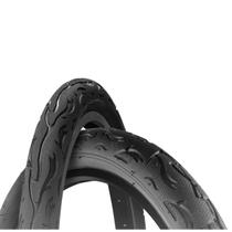 Par de Pneu Tipo Flame 26x 2.125 Balão Slick Bike Fogo Cor Preto