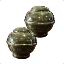 Par de Ponteira Bola para Varão de Cortina 19mm - OURO VELHO