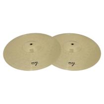 Par de Pratos Chimbal para Bateria 14" Liga de Latão Brass New York Par de Pratos Chimbal para Bateria 14" Liga de Latão Brass New York