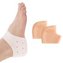 Par De Protetor Calcanhar Silicone Gel Macio Conforto Mulher Homem Par De Protetor Calcanhar Silicone Gel Macio Conforto Mulher Homem