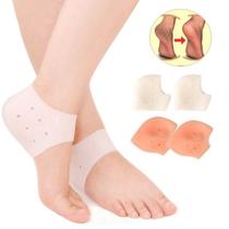 Par De Protetores De Silicone Calcanhar Hidratante Anti-Rachadura Cuidados Pés Par De Protetores De Silicone Calcanhar Hidratante Anti-Rachadura Cuidados Pés