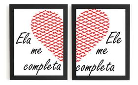 Par De Quadros Ela Me Completa Ele Me Completa Par De Quadros Ela Me Completa Ele Me Completa