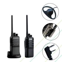 Par de Rádios Comunicadores Longo Alcance Intelbras + Fones de Ouvido Tipo D